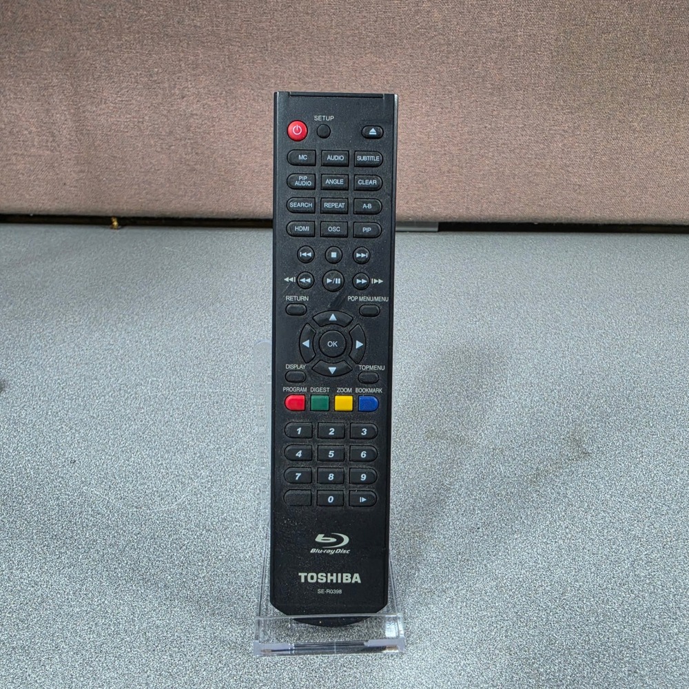 Toshiba Remote Control SE-R0398 Blu-ray Disc Player Excellent OEM Replacement